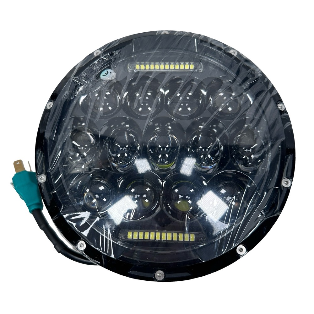 ProAutoCo 7 Inch Round LED Projector Motorcycle Headlight 12V DC Black H4 Plug - Picture 3 of 11